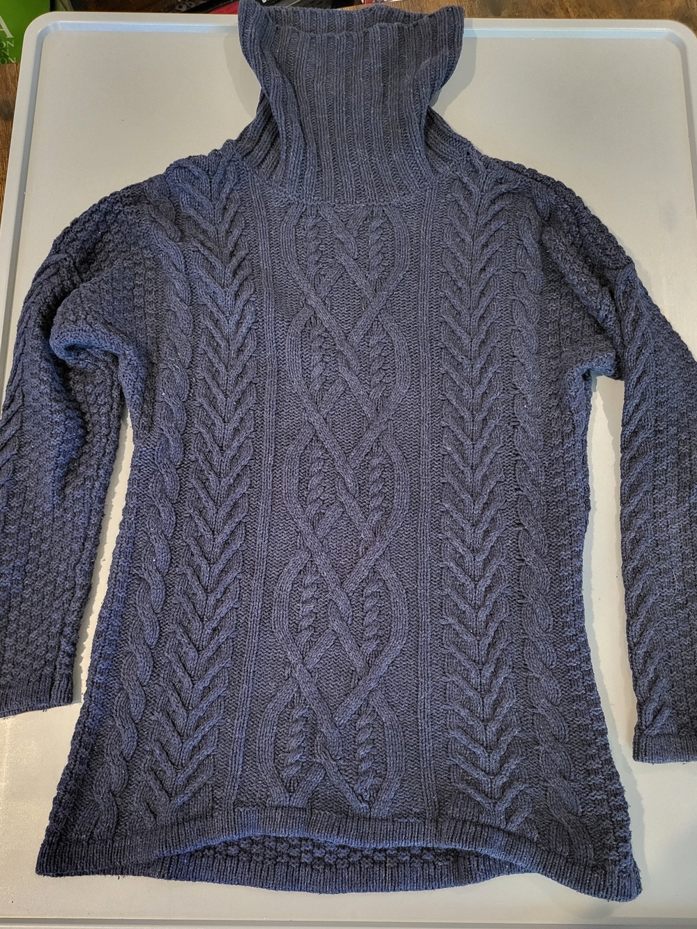 H&M LOGG Cable Knit Turtleneck Sweater Small